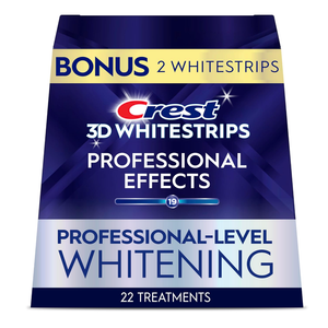 Crest 3D Whitestrips Professional Effects – Teeth Whitening Kit, 22 Treatments (20 + 2 Bonus), Each with 1 Upper/1Lower, 44 Strips – Crest 3DWhite Teeth Whitening Strips