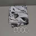 Gibelle Extra Long Shower Curtain 72 x 84, Black and White Floral Shower Curtain, Watercolor Plant Eucalyptus Leaves Fabric Shower Curtain Set