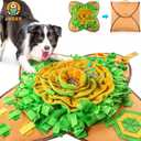 AWOOF Snuffle Mat Pet Dog Feeding Mat, 28''x28'' Interactive Dog Puzzle Toys Encourages Natural Foraging Skills