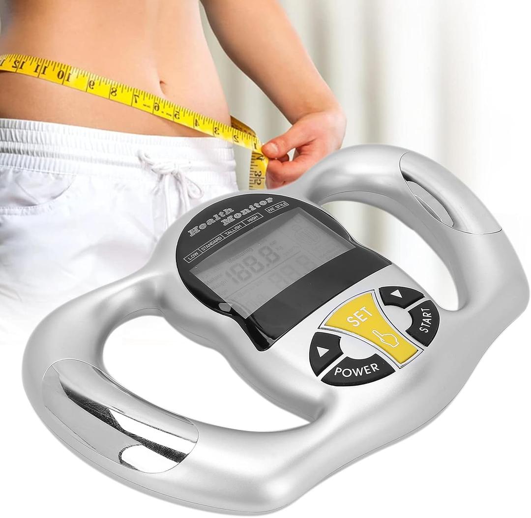 ZJchao Body Fat Analyzer, Handheld Body BMI Fat Meter, Body Analyzer Monitor Meter, Household Fat Measurement of The Fat Rate