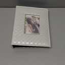 RECUTMS 200 Pocket Photo Albums 4x6 Small PU Leather Cover Picture Album Personalized Memory Photo Book for Wedding Family Baby Anniversary Graduation Travel Valentines Day Gifts(White)