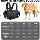 Dog Lift Harness Backpack Carrier for Large Dogs, Full Body Sling with Handle, Dog Harness for Joint Injuries, Arthritis, Ideal for Stairs, Elderly Dogs (New Black X-Large 29-50 LBS)
