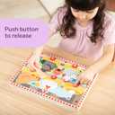 Melissa & Doug Happy Hens Push to Pop Wooden Puzzle, Montessori-Inspired Toddler Puzzles with Magnetic Pieces and Colorful Puzzle Board, Preschool Toys for Girls & Boys Ages 18 months+ - FSC Certified