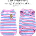 Puppy Clothes for Small Dogs - Cute Cotton Rib Dog Shirt, Sleeveless Breathable T-Shirt for Shih Tzu, Chihuahua, Yorkie, Summer Pet Outfit, Photo Shoot & Daily Wear（Large, Pink, Fits 8-11 lbs Pets）