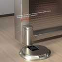 2 x Magnetic Door Stopper, Modern Height Adjustable, Wall Mounted Safety Glass Door Holder, No Drill Magnetic Door Stoppers for Bottom of Door, Windproof & Durable Metal Door Stopper (Black)