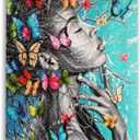 Jigsaw Puzzles 1000 Pieces for Adults, Black Woman Butterfly Black Girl Queen African American Tileable Puzzle, Fun Toys for Girls, Adults & Teens