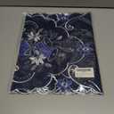 GRANDDECO Holiday Christmas Table Runner 13"x54", Cutwork Embroidered Floral Christmas Blue Candles Dresser Scarf Table Topper for Home Dining Xmas Tabletop Decoration