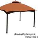 Eurmax USA High Performance Replacement Canopy Top for Lowe's Allen Roth Heavy Duty Gazebo Roof Gazebo Top with Air Vent 10X12 Cover #GF-12S004B-1, Replacement Top Only (Rust)