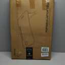 Foldable Laptop Table, Portable Lap Desk Bed Table Tray, Laptop Stand with Cup Holder & Tablet Slot & Lifting Handle for Working Writing Drawing & Eating (Black)