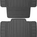 insefocc TPE Car Seat Protector for Child Car Seat, Waterproof Anti‑Slip No Imprints Car Seat Cover, Universal Booster Seat Protector for Baby & Pet, BPA‑Free Under Seat Car Mat（Black 2pc）