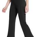 baleaf Women's Fleece Lined Leggings Water Resistant Winter Pants Thermal Warm Flare High Waist Bootcut for Outdoor Hiking (X-Large, Black)