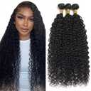 30 32 34 inch Curly Human Hair Bundles Kinky Curly Bundles 8A Brazilian Virgin Hair Extensions Natural Color