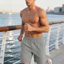 ASPO Men's Running Shorts 9 Inch Quick Dry Gym Shorts Light Grey S (Gray, S)