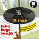 19-inch Squirrel Baffle,Wide Squirrel Proof for Bird Feeder PolePole-Mounted Guard for Outdoor BirdhousePlastic Squirrels Deterrent for Shepherd's Hook(Black) 1 Pack