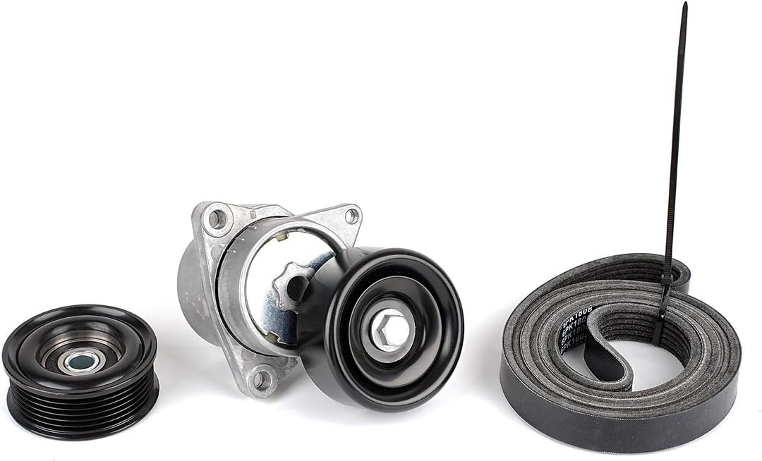 Idler Pulley and Belt Tensioner Kit Serpentine Belt Kit for Nissan Rogue Select 2008 2009 2010 2011 2012 2013 2014 2015 2.5L L4 Replaces 90K-38284 38284 36026 K060711A K060711 11927EA000