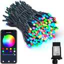 Christmas Lights, APP-Controlled RGB Fairy String Lights, Ideal for Xmas Tree, Garden, Home, Party, Halloween Festival Deco (33ft-100LED)