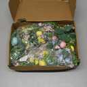 6Ft Easter Garland Easter Egg Decorations Spring Flower Garland for Mantle Easter Gifts Home Party Decor Wall Window Table