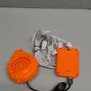 Enhon Mini Blower Fan, with Fixed 2x9.84 feet LED String Lights, Inflatable Costume Fan Replacement for Blow up Dinosaur Halloween Clothing Suits Cosplay Party Game Christmas Indoor Outdoor, Orange