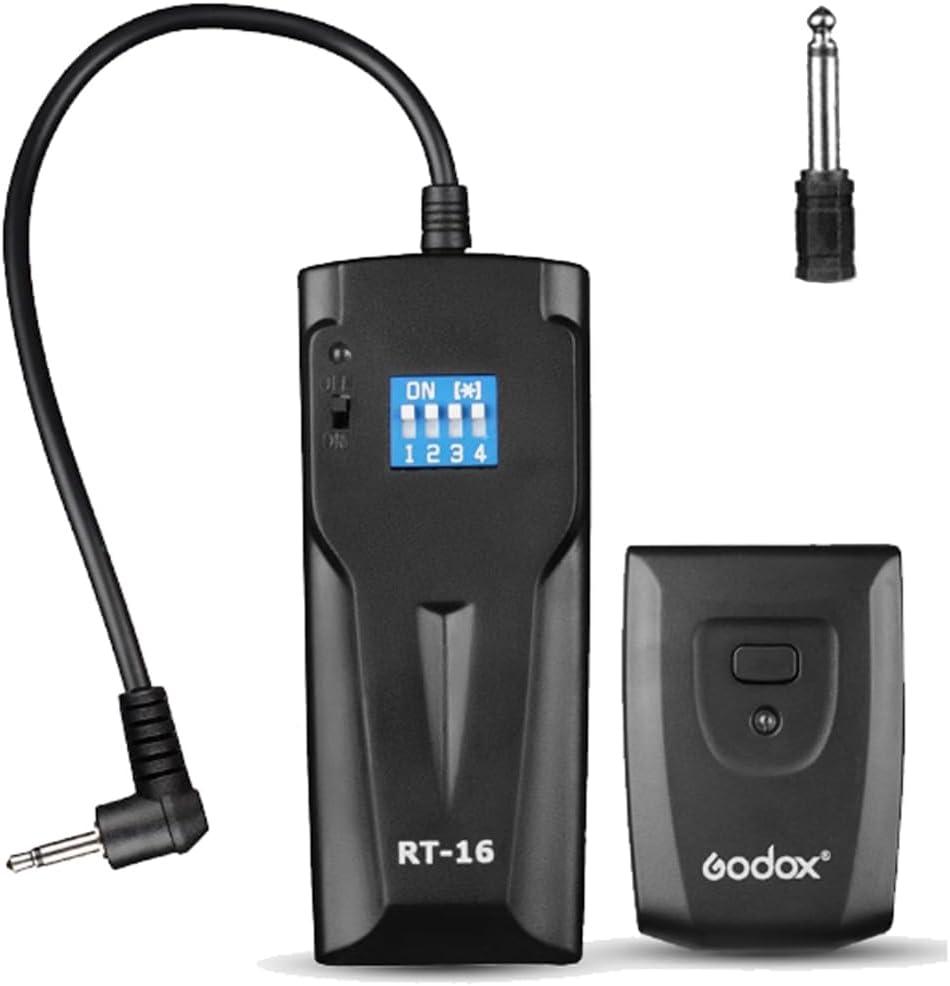 GODOX RT-16 Wireless Flash Trigger Set for Monolight Studio Strobe Flash, Basic Universal 433MHz 16 Channels 1 Transmitter 1 Receiver, Compatible with Canon Nikon Sony Fujifilm Olympus Pentax Camera