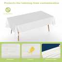 URMONA Plastic Tablecloth Disposable, 4 Pcs - 54" x 108" Table Cloth Rectangle Table, Waterproof, Suitable for Parties, Picnics, Weddings, and Camping(Black)
