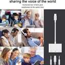 3in1 Lighting to 3.5mm,Headphone Adapter for iPhone, Dual Earphone Jack Audio and Charging Adapter,Headphone Splitter for iPhone 14/13/12/11/XS Max/XR/8/7 Plus /6/ iPad,Support iOS 10 to16