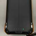 Solar Power Bank 49800mAh Wireless Portable Charger with USB-C 15W Fast Charging with 4 Built-in Cables LED Flashlight Battery Pack Compatible with iPhone, iPad, Smartphone,Perfect for Camping, Hiking (Orange)