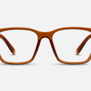 Men's Wilder Square Reading Glasses, Brown, +2.00