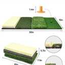 4-in-1 Golf Hitting Mat, Golf Practice Mat with Fairway, Rough, Sand & Tee Turf, Indoor Outdoor Golf Training Mat for Driving, Chipping & Putting with Golf Mat Tees