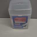 Stay Fresh Clear Storage Container - BPA Free Plastic Canister for Kitchen Pantry, Baking Needs - Holds 5LB Bag - Large Form-Fitting Food Keeper Bin - Food Holder (Flour)