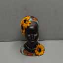 African Art Bust Statue, Home Decor African Sunflower Girl Figurines, Home Decor Resin Black African American Bust Sculpture, Suitable For Living Room, Room, Desktop, Bookcase, Wooden Shelf Decor