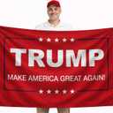 3x5 Feet Polyester Meme Flag with Quote "Make America Great Again" with 2 Brass Grommets - Double Sided Political Home Banner - Keep America Great Flags - President Republican Banners