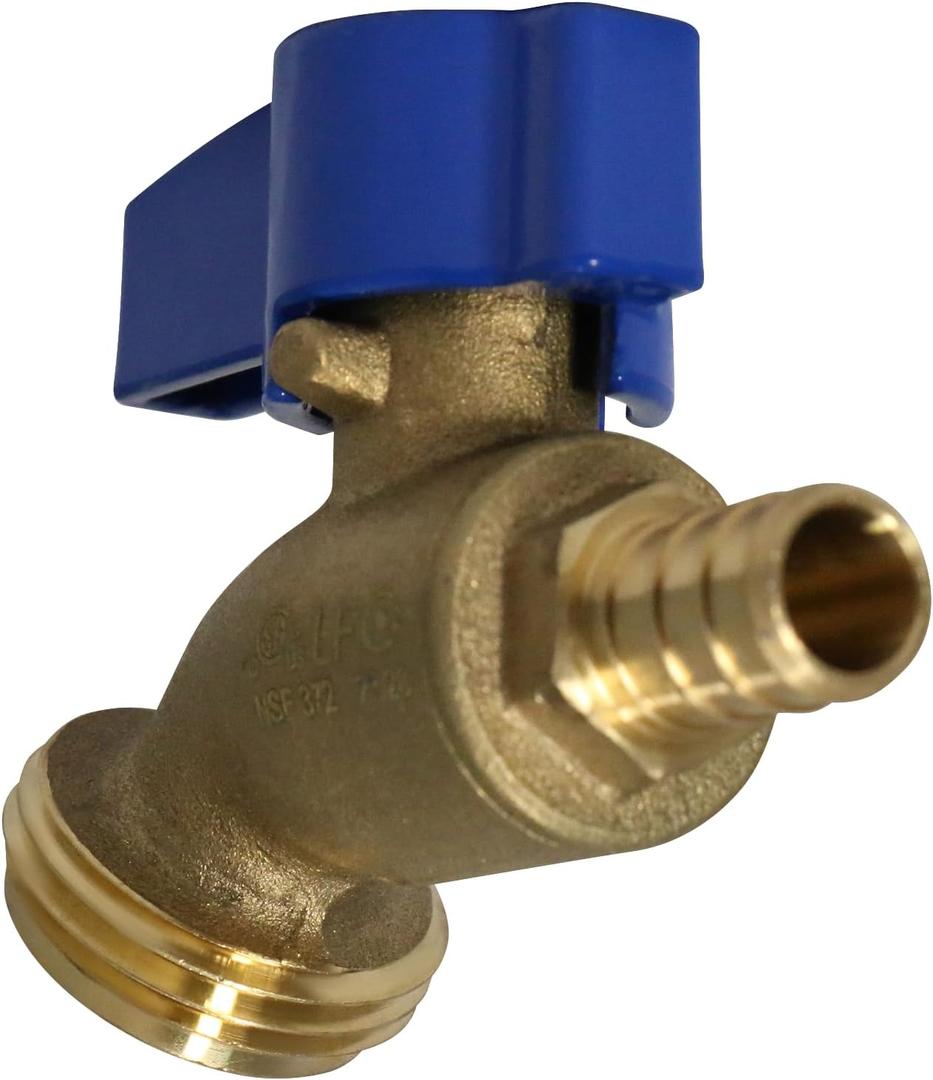 XFITTING 1/2 inch Pex x 3/4 inch GHT Hose Bibbs, 1/4 inch Turn, Pex B Crimp Version, 5-3-1=1XX, 1 Piece