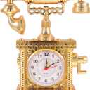 LOGOFUN Vintage Telephones Model Rotary Dial Telephones Antique Office Desk Phone Decoration (Gold)