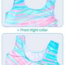 Nymphperi Girls Gymnastics Leotards Size 5-6 Years Old Purple Zebra Tumble Outfits with Shorts