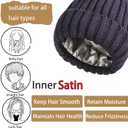 womens Beanie (One Size, Detachable Pom-navy Blue)