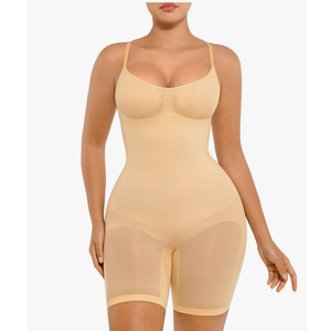 FeelinGirl Shapewear Bodysuit Tummy Control Seamless Sculpting Hip Enhancer Body Shaper for Women Size M/L