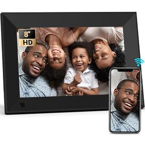 BSIMB Digital Photo Frame 8 Inch, WiFi Digital Picture Frame 16GB HD Touchscreen, Electronic Picture Frame with Auto-Rotate, Motion Sensor, Share Photos via App/Email, Digital Frame for Decor