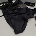 Tempt Me Women Triangle Bikini Sets Halter Two Piece Sexy Swimsuit String Tie Side Bathing Suit (Small, 1 Black)