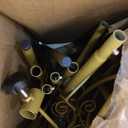 HAITRALGold Easel Stand for Sign, Adjustable Display Easel Stand with Chain Support,Heavy Duty Metal Easel for Wedding Sign,Art,Pictures,55" H Welcome Poster Stand Sign Holder Floor Dcor,2 Pack