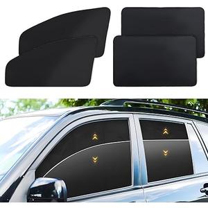 ZATOOTO Car Window Shades, 4 Pack Magnetic Car Curtains for Windows Baby 100% UV Protection Privacy Sun Shade Side Window for Napping Camping