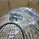 17.7" Rattan Pendant Light,Hand Woven Wicker Hanging Light