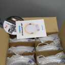 VOLISUN 12 Pack 6 Inch 5CCT Recessed Light with Night Light,Canless LED Recessed Lighting 6 inch,2700K-5000K Selectable,12W=130W,1080LM Dimmable Recessed Ceiling Wafer Lighs,ETL Certificated (White)