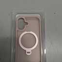 for iPhone 16 Case: with 360 Spin Magnetic Stand, Camera Control Button, Fit for MagSafe, Military Drop Protection, Protective Slim Phone Cover for iPhone 16 with Ring Kickstand, 6.1", Pink