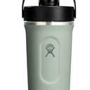 Hydro Flask Shaker Bottle Insulated Stainless Steel Gym Bottle for Pre Workout & Protein 24 Oz Agave Green