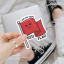 2 x 3Pcs I am My Own Red Flag Sticker Cute True Crime Gift My Favorite Murder Red Flag Vinyl Sticker Renegade Hilarious Stickers I'm The Flags Decal for Laptop Water Bottle Toolbox Phone Car 3"x3"