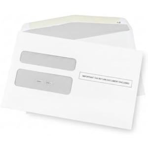 W2 Envelopes, Designed for W2 2-Up Tax Forms, Form QuickBooks Desktop and Other Tax Software, 5 5/8’’ x 9’’, Gum Seal Double Window Security W2 Envelopes