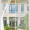 Magnetic Screen Door Fit Door Size 3280 inch, Screen Itself Size:34"x81", Hands Free Self Sealing, Full Frame Magic Tape Mesh Screen Door with Magnets Heavy-Duty Mesh Curtain for Entry Door-White