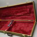 Electric guitar hardshell case leather case bag with internal guitar bag soft layer with locking latch waterproof (Yellow)