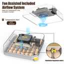 Incubators for Hatching Eggs, 48 Egg Incubator with Humidity & Temp Control and Auto Turner, Incubadora De Huevos De Gallina, Egg Candler, Smart Incubator for Chicken Eggs, Ducks, Goose, Quail