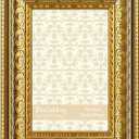 VIOLABBEY 4x6 Picture Frame Gold, Vintage Photo Frame for Wall or Tabletop Display, Classic Design for Office Home Decor, Fits 4x6 Pictures